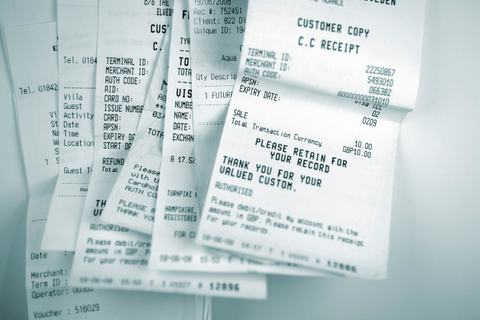 various receipts