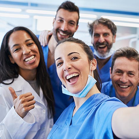 Dentist's office in Barcelona. Medical workers portrait. Dentist's office in Barcelona.