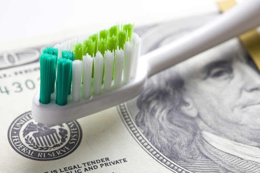 Concept for cost of dental care.