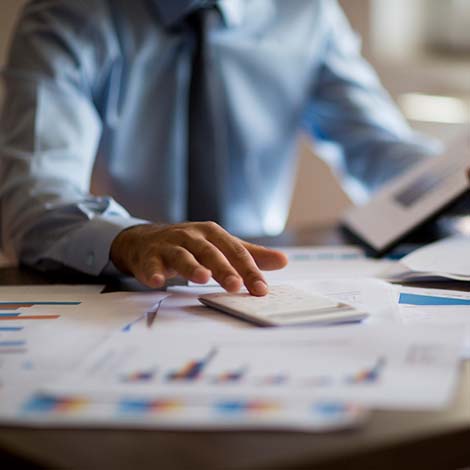 accountant reviewing paperwork