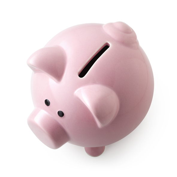 Piggy bank. Photo with clipping path.
