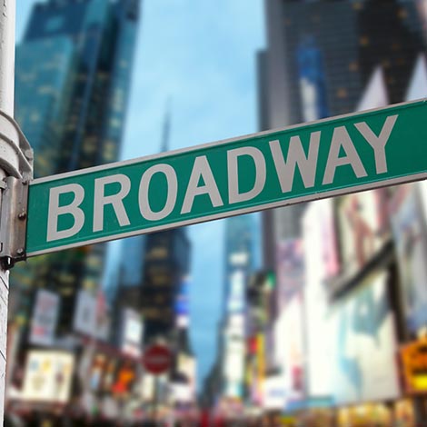 New York City Broadway lights Broadway sign against a city scene with lights and blurred. Canon 5DMkIIhttp://img62.imageshack.us/img62/563/nycopy.jpg