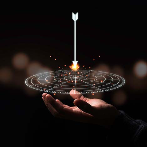 Hand holding virtual target board and arrow with bokeh background. Keeping and setup objectives and target for business investment concept. Hand holding virtual target board and arrow with bokeh background. Keeping and setup objectives and target for business investment concept.