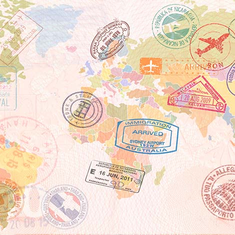 World map with Visas, Stamps, Seals. Travel concept World map with Visas, Stamps, Seals. Travel concept.