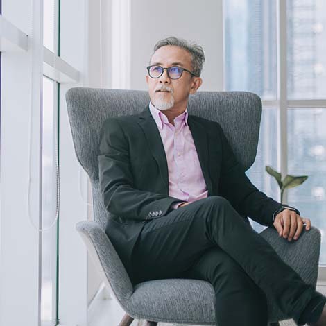 man sitting in chair