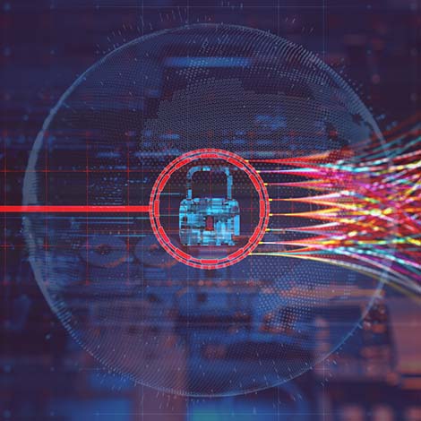 Digital security concept digital illustration for Information assurance and cyber security