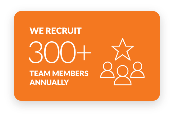 Nicole's team recruits over 300 team members each year