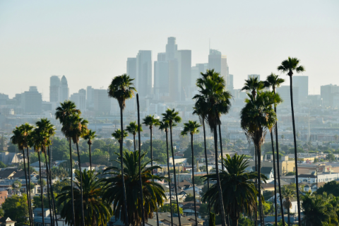 California LA city skyline