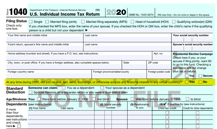 1040 form image