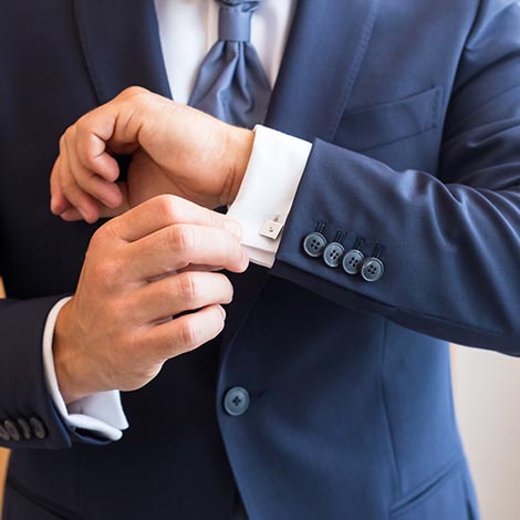 White shirt and cufflink High net worth individual