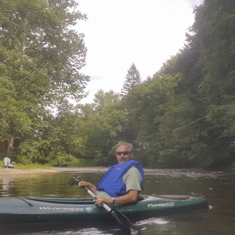 Peter Engel kayaking