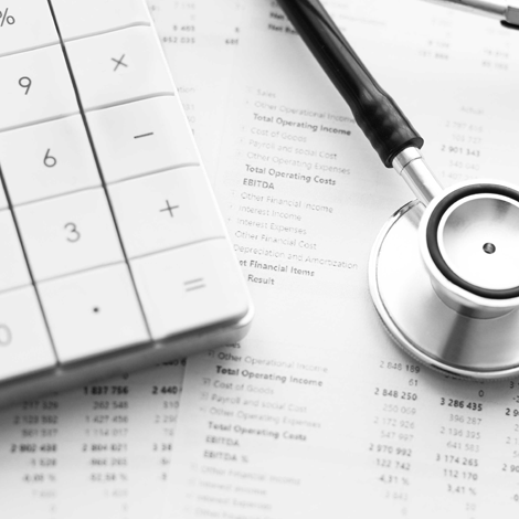 PeterEngel-WorkWith Stethoscope and calculator