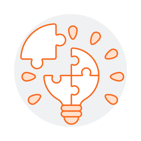 streamlinehq-lightbulb-puzzle-work-470 puzzle illustration