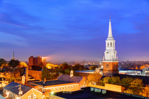 Night skyline of Pennsylvania city