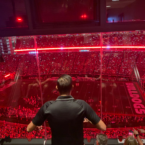 Anish Amin at a UGA football game