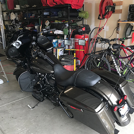 Raymond Evans' motorcycle