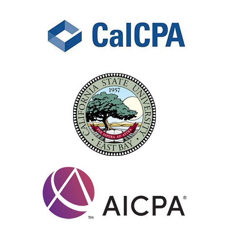 Cal state, calcpa, aicpa logos