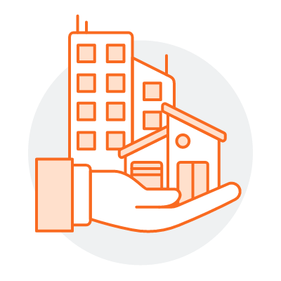 streamlinehq-share-house-1-real-estate-construction-400 digital illustration of a hand holding a house