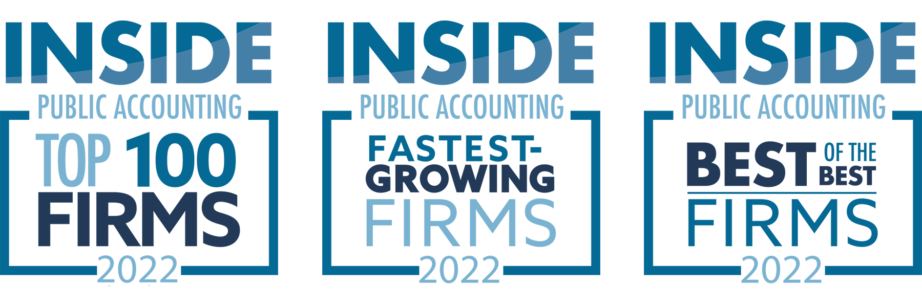 Aprio Recognized by INSIDE Public Accounting as Top 100 Firm, Best of the Best, FastestGrowing
