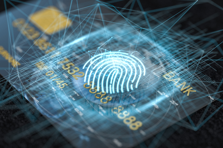 Fingerprint scan digital illustration