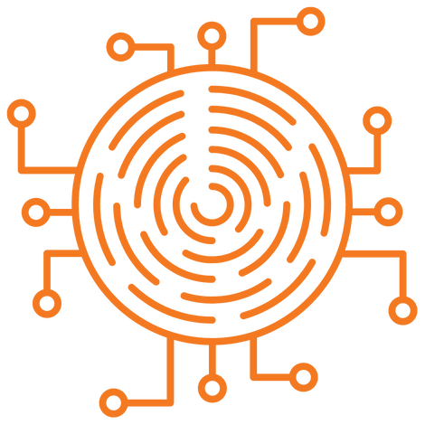 blockchain orange icon