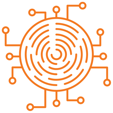 blockchain orange icon blockchain orange icon