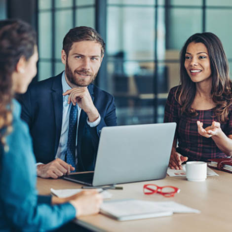 Group of business persons during a meeting in the office CFO
