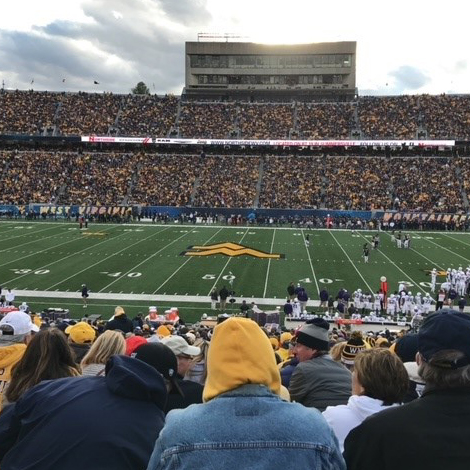 Kayla Kania at a WVU game