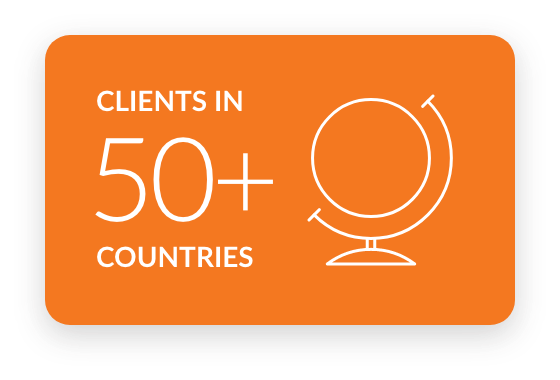 clents in 50+ countries