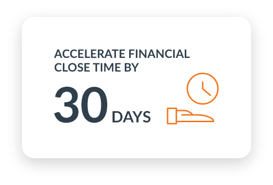 Accelerate Financial close time by 30 days