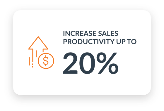 Increase sales productivity up to 20%