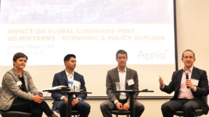 4 people holding a conference