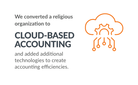 We converted a religious organization to cloud-based accounting
