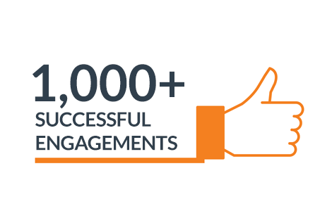 1000+ successful engagements