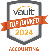 2023 Recognized Leader - Top Ranked Accounting Vault Seal 2024