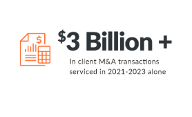 $3 Billion, in client M&A transactions serviced in 2021-2022 alone