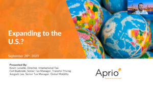 "Expanding to the U.S.?" webinar cover photo