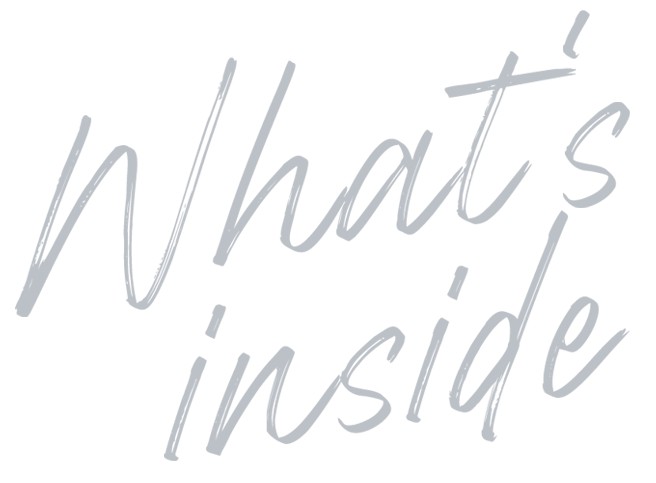 "What's Inside" typography