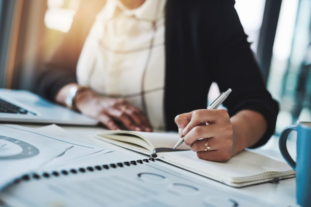 Business planning stock image