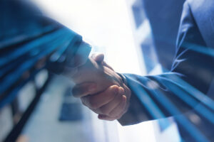 Two people shaking hands
