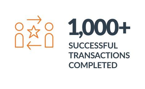 1000+ Successful transactions completed graphic