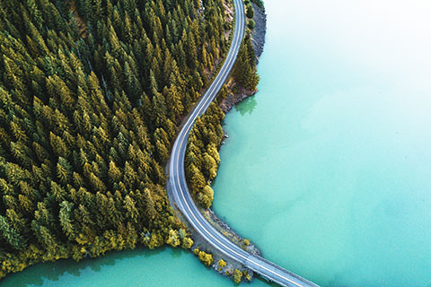 Roadway in Washington state