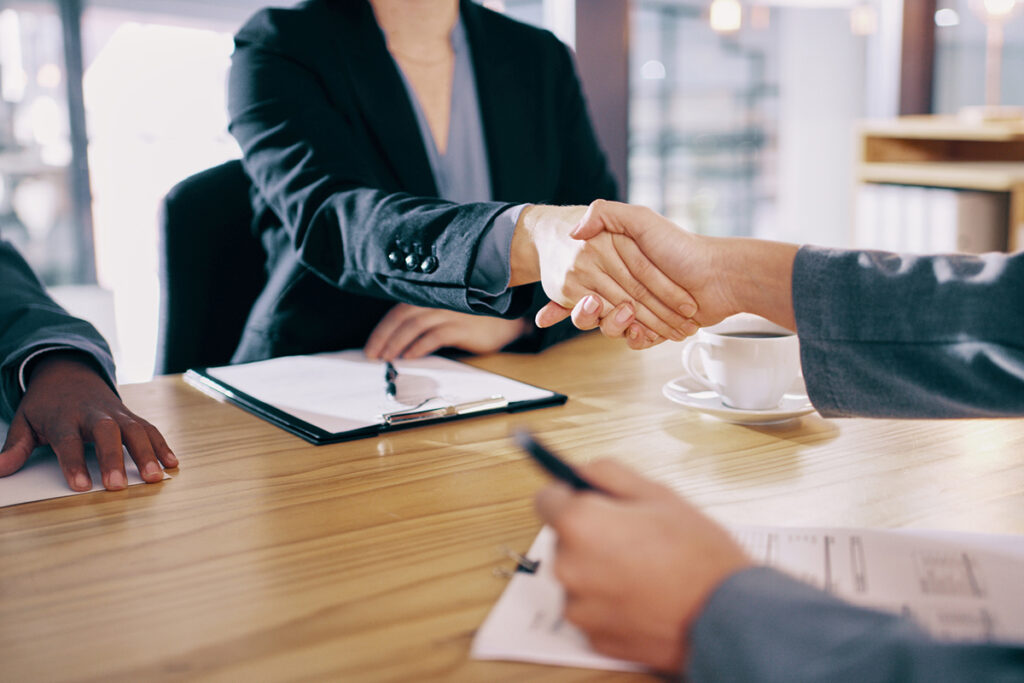 Successful business negotiation