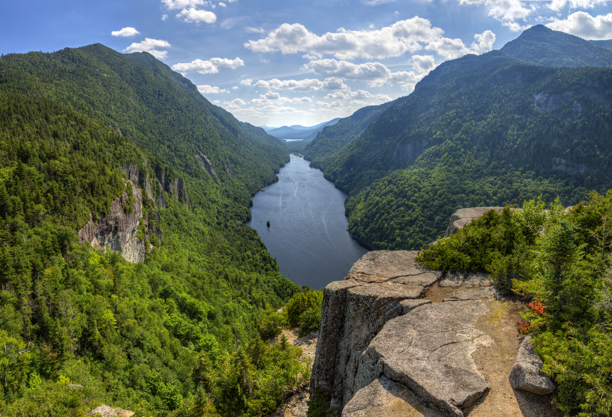 Ausable Lake Summer Panorama