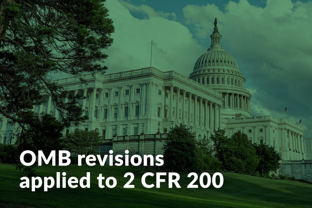 OMB revisions applied to 2 CFR 200