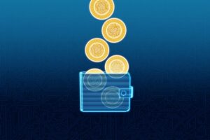 Saving cryptocurrency coins into secure digital wallet