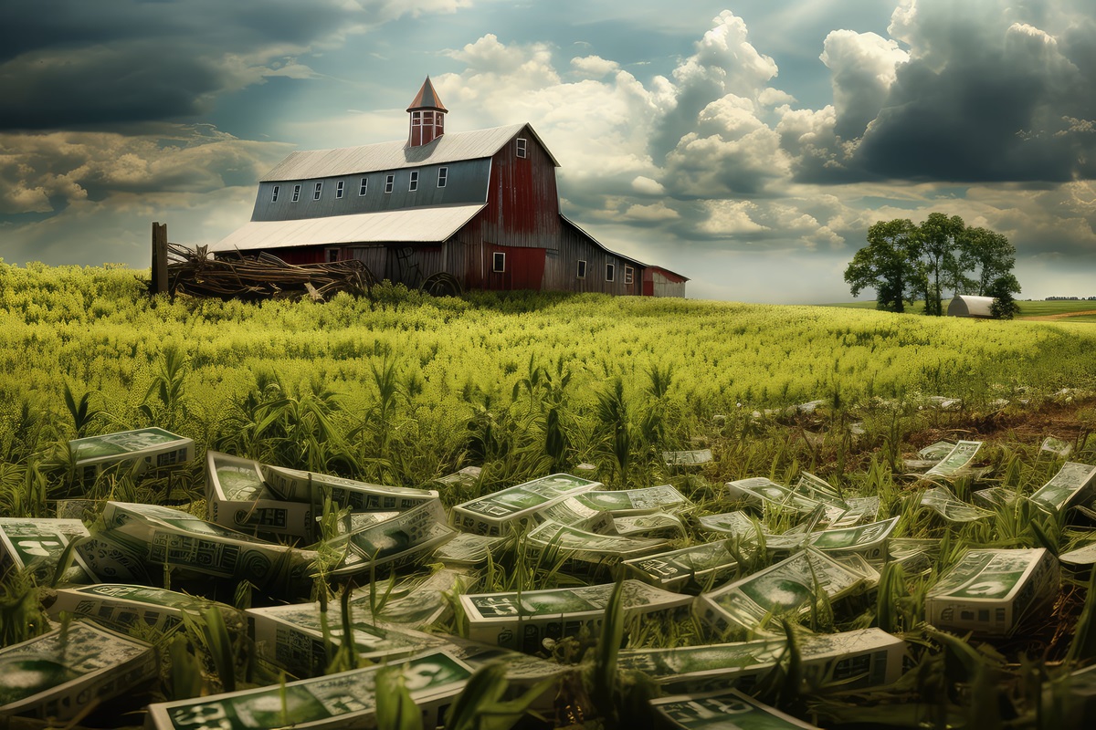 profit farm money illustration crops livestock, investment market, yield expenses profit farm money