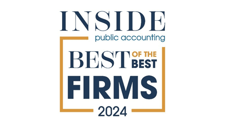 Inside Public Accounting Best of the Best Firms 2024 award logo.