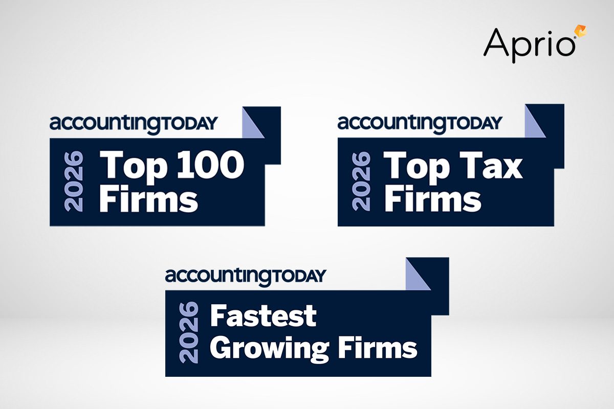 Aprio Climbs to No. 20 on Accounting Today’s 2026 Top 100 Firms List, Named a Fastest-Growing Firm