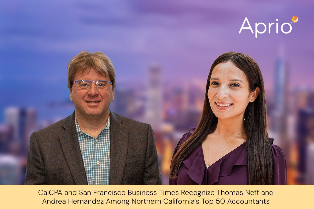 CalCPA and San Francisco Business Times Recognize Thomas Neff and Andrea Hernandez Among Northern California's Top 50 Accountants